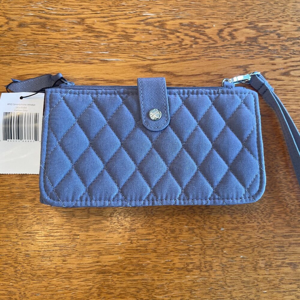 Vera Bradley Smartphone Wristlet in Carbon Gray